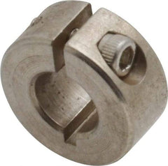 Climax Metal Products - 5/16" Bore, Stainless Steel, One Piece Clamp Collar - 11/16" Outside Diam, 5/16" Wide - Strong Tooling