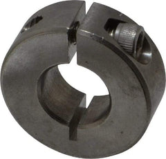 Climax Metal Products - 1/2" Bore, Stainless Steel, One Piece Clamp Collar - 1-1/8" Outside Diam, 13/32" Wide - Strong Tooling