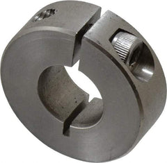 Climax Metal Products - 9/16" Bore, Stainless Steel, One Piece Clamp Collar - 1-5/16" Outside Diam, 7/16" Wide - Strong Tooling