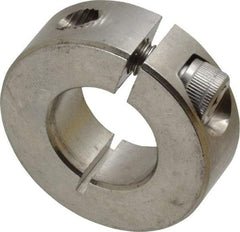 Climax Metal Products - 3/4" Bore, Stainless Steel, One Piece Clamp Collar - 1-1/2" Outside Diam, 1/2" Wide - Strong Tooling