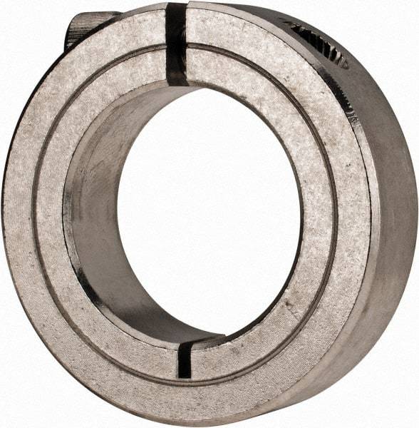 Climax Metal Products - 1-1/8" Bore, Stainless Steel, One Piece Clamp Collar - 1-7/8" Outside Diam, 1/2" Wide - Strong Tooling