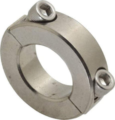 Climax Metal Products - 1" Bore, Stainless Steel, Two Piece Shaft Collar - 1-3/4" Outside Diam, 1/2" Wide - Strong Tooling