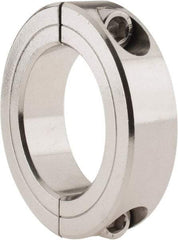 Climax Metal Products - 1-3/4" Bore, Stainless Steel, Two Piece Shaft Collar - 2-3/4" Outside Diam, 11/16" Wide - Strong Tooling