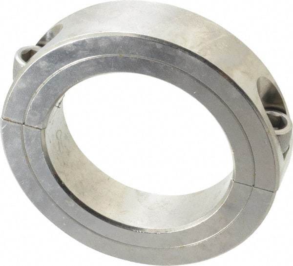 Climax Metal Products - 2-1/2" Bore, Stainless Steel, Two Piece Shaft Collar - 3-3/4" Outside Diam, 7/8" Wide - Strong Tooling