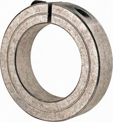 Climax Metal Products - 1-15/16" Bore, Aluminum, One Piece Clamp Collar - 3" Outside Diam, 11/16" Wide - Strong Tooling