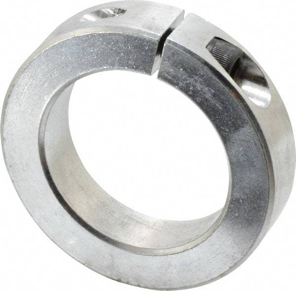 Climax Metal Products - 2" Bore, Aluminum, One Piece Clamp Collar - 3" Outside Diam, 11/16" Wide - Strong Tooling