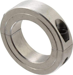 Climax Metal Products - 1-1/2" Bore, Aluminum, Two Piece Shaft Collar - 2-3/8" Outside Diam, 9/16" Wide - Strong Tooling