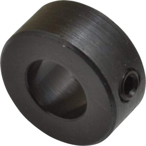 Climax Metal Products - 1/2" Bore, Steel, Set Screw Shaft Collar - 1" Outside Diam, 7/16" Wide - Strong Tooling