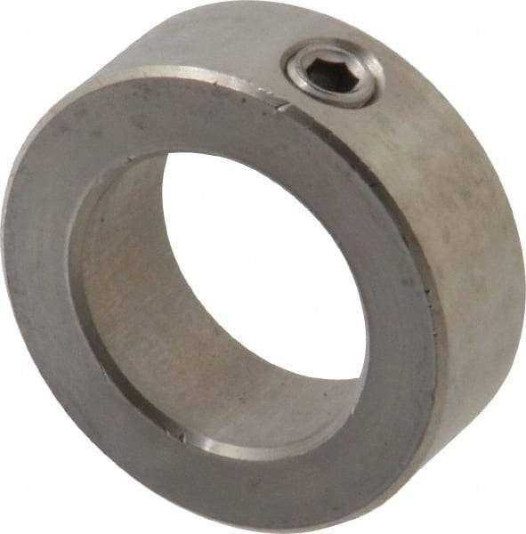 Climax Metal Products - 1-1/4" Bore, Stainless Steel, Set Screw Shaft Collar - 2" Outside Diam, 11/16" Wide - Strong Tooling