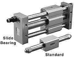 SMC PNEUMATICS - 8" Stroke x 1/4" Bore Double Acting Air Cylinder - 10-32 Port - Strong Tooling