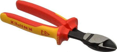 Knipex - 8" OAL, 5/32" Capacity, Diagonal Cutter - 7/8" Jaw Length x 1-1/8" Jaw Width - Strong Tooling