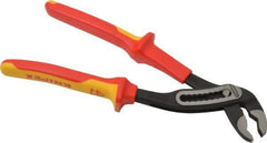 Knipex - 10" OAL, 1-1/2" Max Capacity, 7 Position Water Pump Tongue & Groove Pliers - Standard V-Jaws, Alligator Jaw Head - Strong Tooling