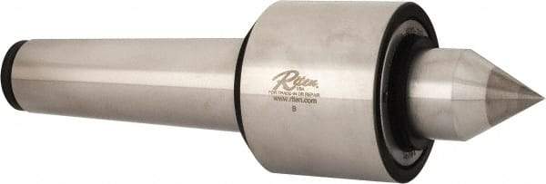 Riten - MT5 Taper Shank, 3-1/16" Head Diam Carbide Tipped Live Center - 5,000 Max RPM, 2-25/32" Head Length, 1-3/8" Point Diam, 2-3/8" Point Len, 1,000 Lb Max Workpc, 1" Tip Diam, Standard Point - Strong Tooling