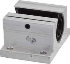 Thomson Industries - 1/2" Inside Diam, 180/360 Lbs. Dynamic Capacity, Open Single Pillow Block Linear Bearing - 1.13" Overall Height x 2" Overall Width - Strong Tooling