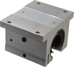 Thomson Industries - 1-1/2" Inside Diam, 3880/7760 Lbs. Dynamic Capacity, Open Single Pillow Block Linear Bearing - 2.94" Overall Height x 4-3/4" Overall Width - Strong Tooling