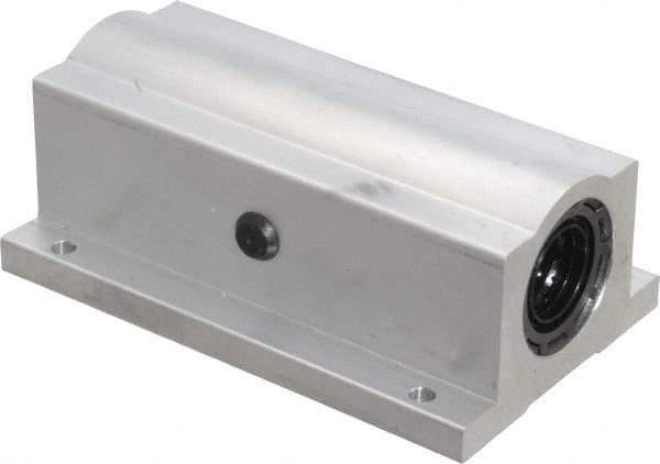 Thomson Industries - 3/4" Inside Diam, 1130/2260 Lbs. Dynamic Capacity, Closed Twin Pillow Block Linear Bearing - 1-3/4" Overall Height x 2-3/4" Overall Width - Strong Tooling