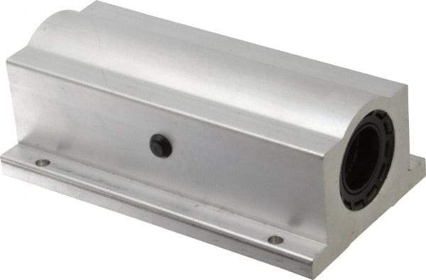 Thomson Industries - 1" Inside Diam, 1900/3800 Lbs. Dynamic Capacity, Closed Twin Pillow Block Linear Bearing - 2.19" Overall Height x 3-1/4" Overall Width - Strong Tooling