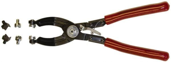 Mag-Mate - 10-1/2" OAL, Hose Clamp Pliers - 45° Jaw, Vinyl Coated Handles - Strong Tooling