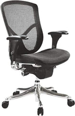 ALERA - 18-3/8 to 23" High Mid Back Chair - 28" Wide x 29-1/8" Deep, Breathable-A-Grade Black Mesh Seat, Black - Strong Tooling