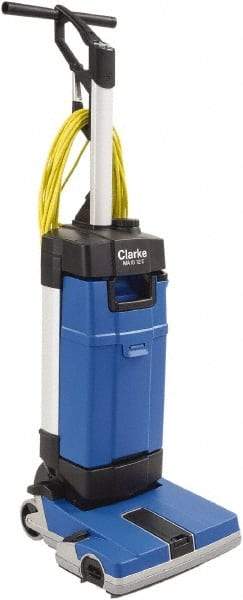 Clarke - 12" Cleaning Width, Electric Floor Scrubber - 0.94 hp, 2,100 RPM, 72" Water Lift, 0.8 Gal Tank Capacity - Strong Tooling