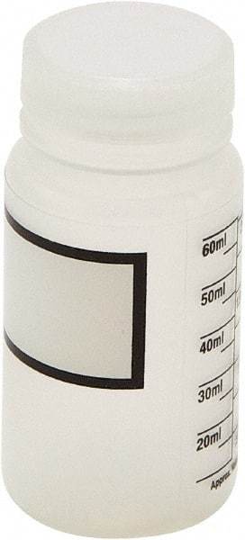 Dynalon Labware - 60 mL Wide-Mouth Bottle - Polypropylene, Translucent, 3.2" High x 1.6" Diam, 33mm Cap - Strong Tooling