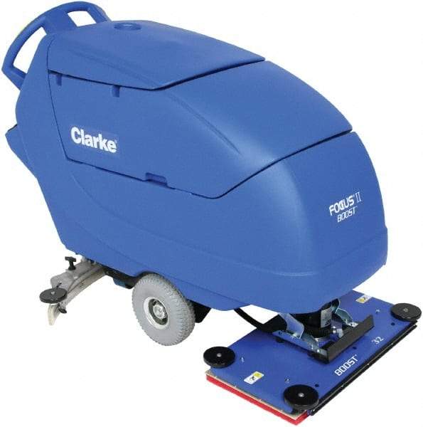 Clarke - 32" Cleaning Width, Battery Powered Floor Scrubber - 0.75 hp, 2,250 RPM, 23 Gal Tank Capacity - Strong Tooling