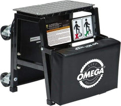 Omega Lift Equipment - 350 Lb Capacity, 4 Wheel Creeper Seat - Alloy Steel, 15-3/4" Long x 17.72" Overall Height x 7" Wide - Strong Tooling