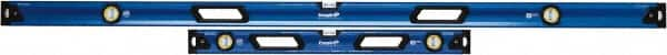 Empire Level - Magnetic 32" & 78" Long 3 Vial Box Beam Level - Metal, Blue, 1 Level & 2 Plumb Vials - Strong Tooling