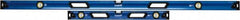 Empire Level - Magnetic 32" & 78" Long 3 Vial Box Beam Level - Metal, Blue, 1 Level & 2 Plumb Vials - Strong Tooling