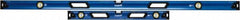 Empire Level - 32" & 78" Long 3 Vial Box Beam Level - Metal, Blue, 1 Level & 2 Plumb Vials - Strong Tooling