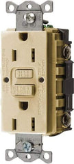 Hubbell Wiring Device-Kellems - 1 Phase, 5-15R NEMA, 125 VAC, 15 Amp, GFCI Receptacle - 2 Pole, Back and Side Wiring, Commercial Grade - Strong Tooling