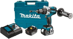 Makita - 18 Volt 1/2" Chuck Pistol Grip Handle Cordless Drill - 0-2100 RPM, Reversible, 2 Lithium-Ion Batteries Included - Strong Tooling