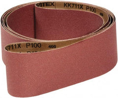 VSM - 2" Wide x 72" OAL, 120 Grit, Aluminum Oxide Abrasive Belt - Aluminum Oxide, Coated, X Weighted Cloth Backing, Wet/Dry, Series KK711X - Strong Tooling