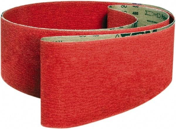 VSM - 1" Wide x 30" OAL, 36 Grit, Ceramic Abrasive Belt - Ceramic, Coarse, Coated, X Weighted Cloth Backing, Wet/Dry - Strong Tooling