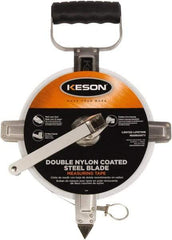 Keson - 100' x 3/8" Tape Measure - 1/10 & 1/100' Graduation - Strong Tooling