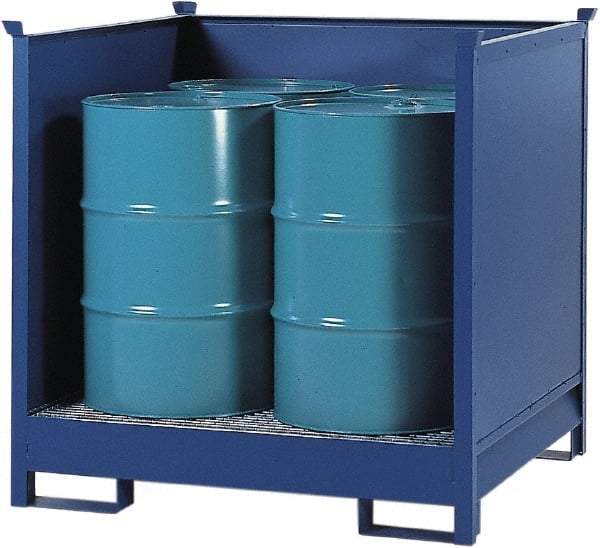 Denios - Mobile Spill Containment Type: Transport Pallet w/Side Walls Number of Drums: 4 - Strong Tooling