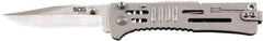 SOG Specialty Knives - 3.018" Blade, 4" OAL, Clip Point Folding Knife - 4.22" Closed Length, Stainless Steel, 1 Blade, 1 Edge, Belt clip - Strong Tooling