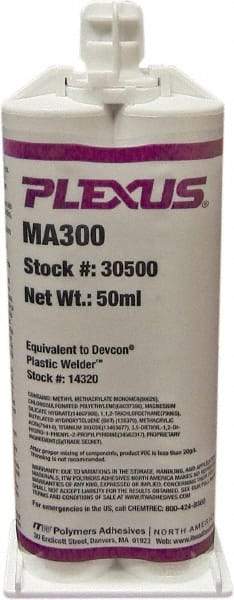 Plexus - 50 mL Cartridge Two Part Adhesive - 3 to 6 min Working Time, 60°F - Strong Tooling