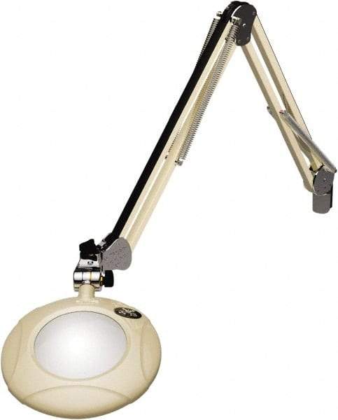 O.C. White - 43 Inch, Spring Suspension, Clamp on, LED, White, Magnifying Task Light - 8 Watt, 7.5 and 15 Volt, 2x Magnification, 5 Inch Long - Strong Tooling