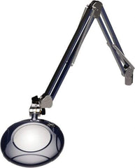 O.C. White - 43 Inch, Spring Suspension, Clamp on, LED, Spectre Blue, Magnifying Task Light - 8 Watt, 7.5 and 15 Volt, 2x Magnification, 5 Inch Long - Strong Tooling