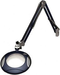 O.C. White - 43 Inch, Spring Suspension, Clamp on, LED, Spectre Blue, Magnifying Task Light - 8 Watt, 7.5 and 15 Volt, 2x Magnification, 6 Inch Long - Strong Tooling