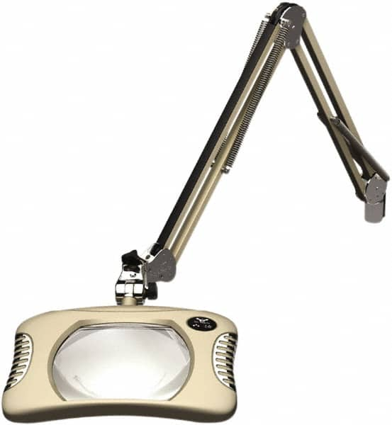 O.C. White - 43 Inch, Spring Suspension, Clamp on, LED, White, Magnifying Task Light - 8 Watt, 7.5 and 15 Volt, 2x Magnification, 5-1/4 Inch Wide, 7 Inch Long - Strong Tooling