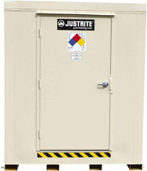 Justrite - 9 Drum, 155 Gal Sump Capacity, Locker - 7.91' Long x 7-1/2' Wide x 8.08' High, Galvanized Steel - Strong Tooling