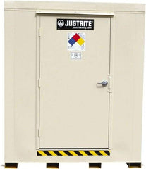 Justrite - 12 Drum, 221 Gal Sump Capacity, Locker - 7.33' Long x 10' Wide x 8.08' High, Galvanized Steel - Strong Tooling