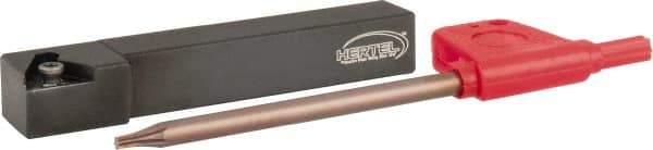 Hertel - SROC, Neutral Cut, 1-1/4" Shank Height x 1-1/4" Shank Width, Positive Rake Indexable Turning Toolholder - 6" OAL, RC..325 Insert Compatibility - Strong Tooling