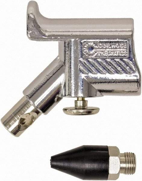 Coilhose Pneumatics - Pocket Blow Gun Kit - 1/4 NPT Inlet, 150 Max psi, Chrome Plated Zinc Hose - Strong Tooling