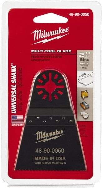 Milwaukee Tool - Rotary Multi-Material Blade - 2-1/2" Cutting Diam, Black Oxide Finish, Use with Milwaukee Multi-Tool - Strong Tooling