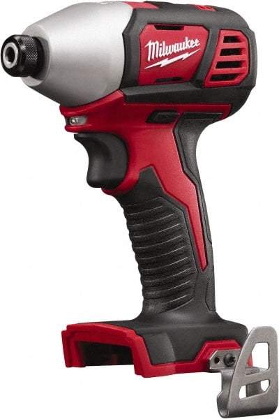 Milwaukee Tool - 18 Volt, 1/4" Drive, 125 Ft/Lb Torque, Cordless Impact Driver - Pistol Grip Handle, 2750 RPM, Lithium-Ion, Bare Tool - Strong Tooling