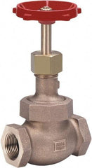 Milwaukee Valve - 1/4" Pipe, Threaded (NPT) Ends, Bronze Integral Globe Valve - Bronze Disc, Union Bonnet, 600 psi WOG, 300 psi WSP, Class 300 - Strong Tooling