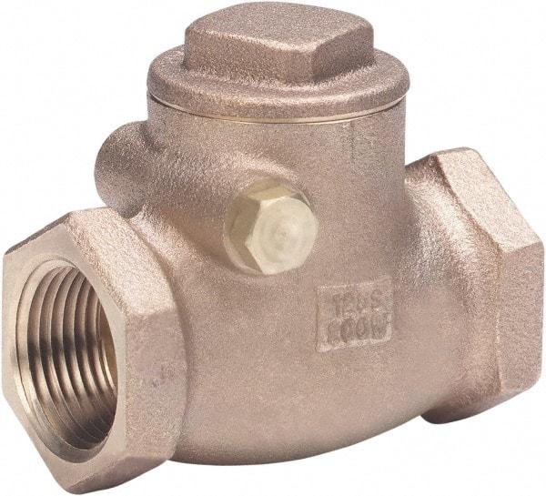 Milwaukee Valve - 1/2" Bronze Check Valve - Check Valve, Threaded (NPT), 200 WOG - Strong Tooling